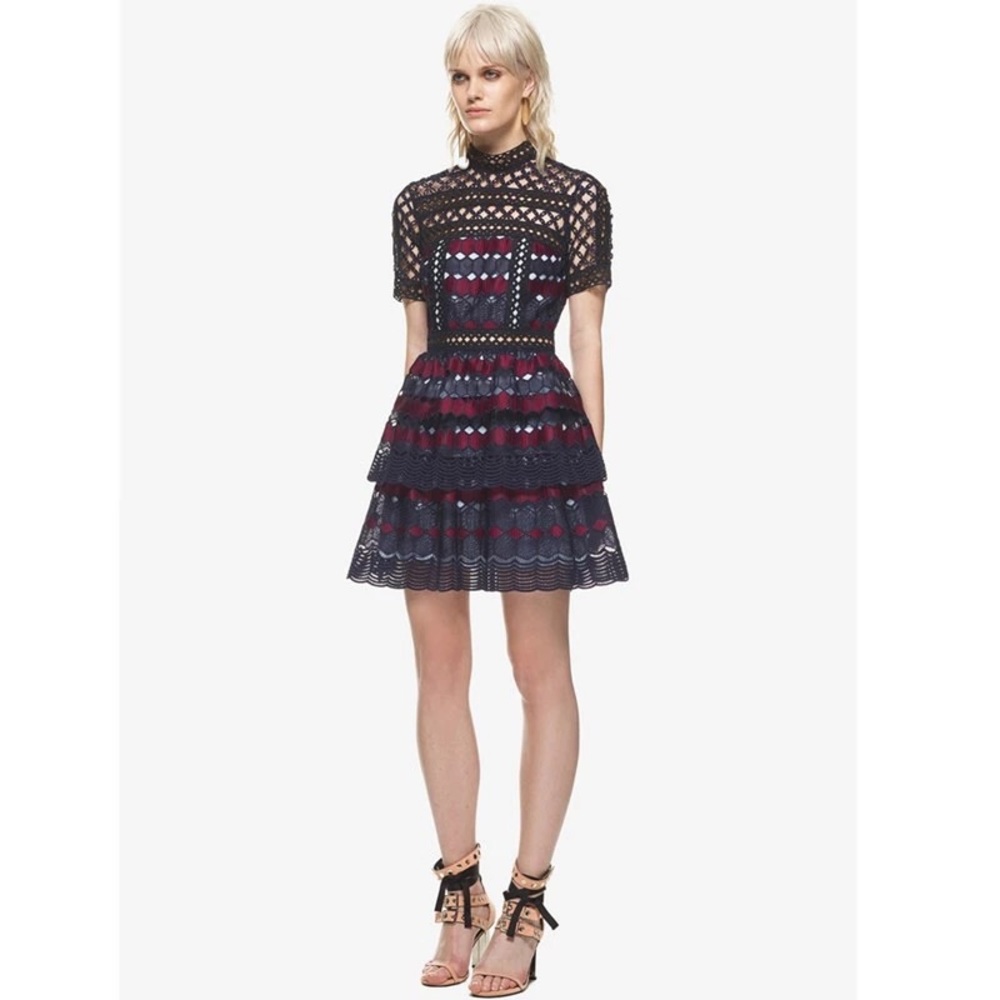 NWT Lacey lined dress self-portraits style